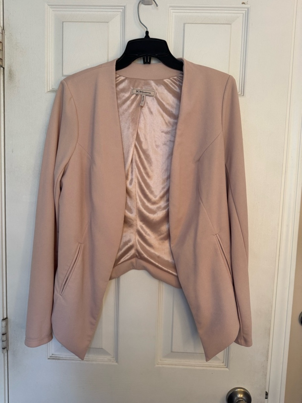 BCBGeneration Dusty Blush Open-Front Blazer